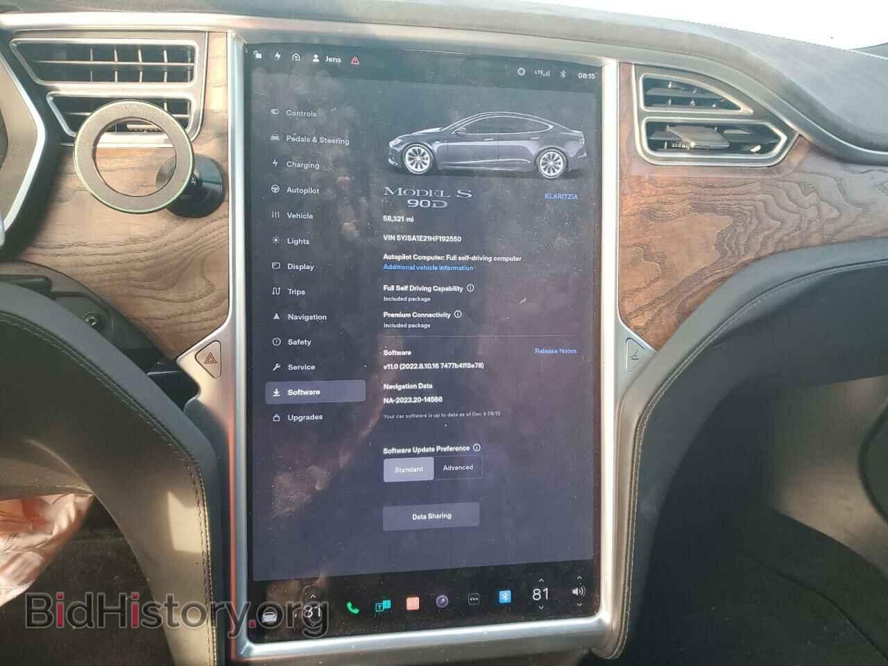2017 TESLA MODEL S - VIN: 5YJSA1E21HF192550 - Фото 9