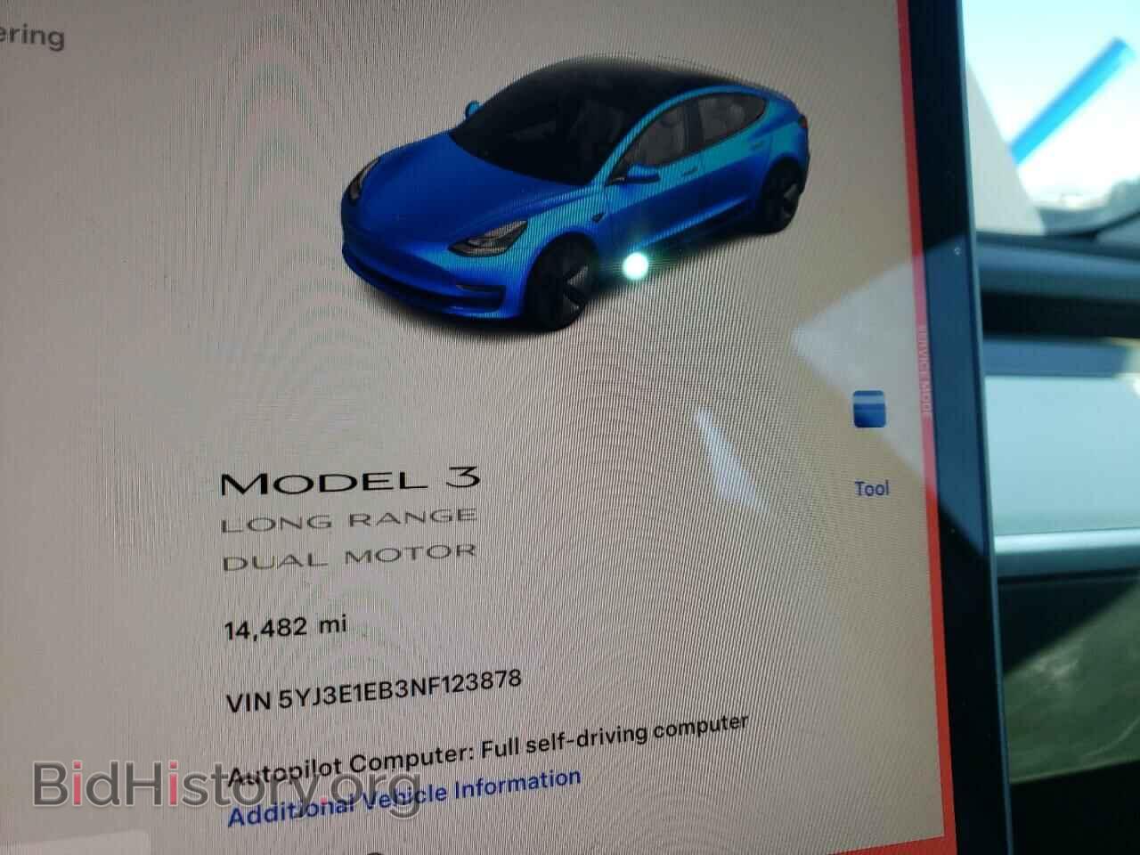 2022 TESLA MODEL 3 - VIN: 5YJ3E1EB3NF123878 - Фото 9
