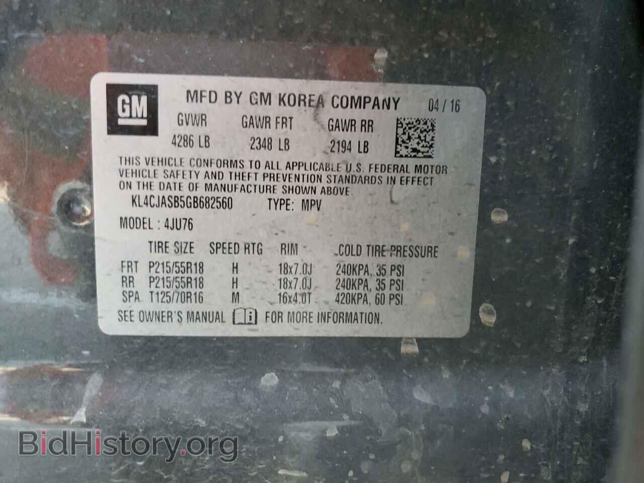 2016 BUICK ENCORE - VIN: KL4CJASB5GB682560 - Photo 13