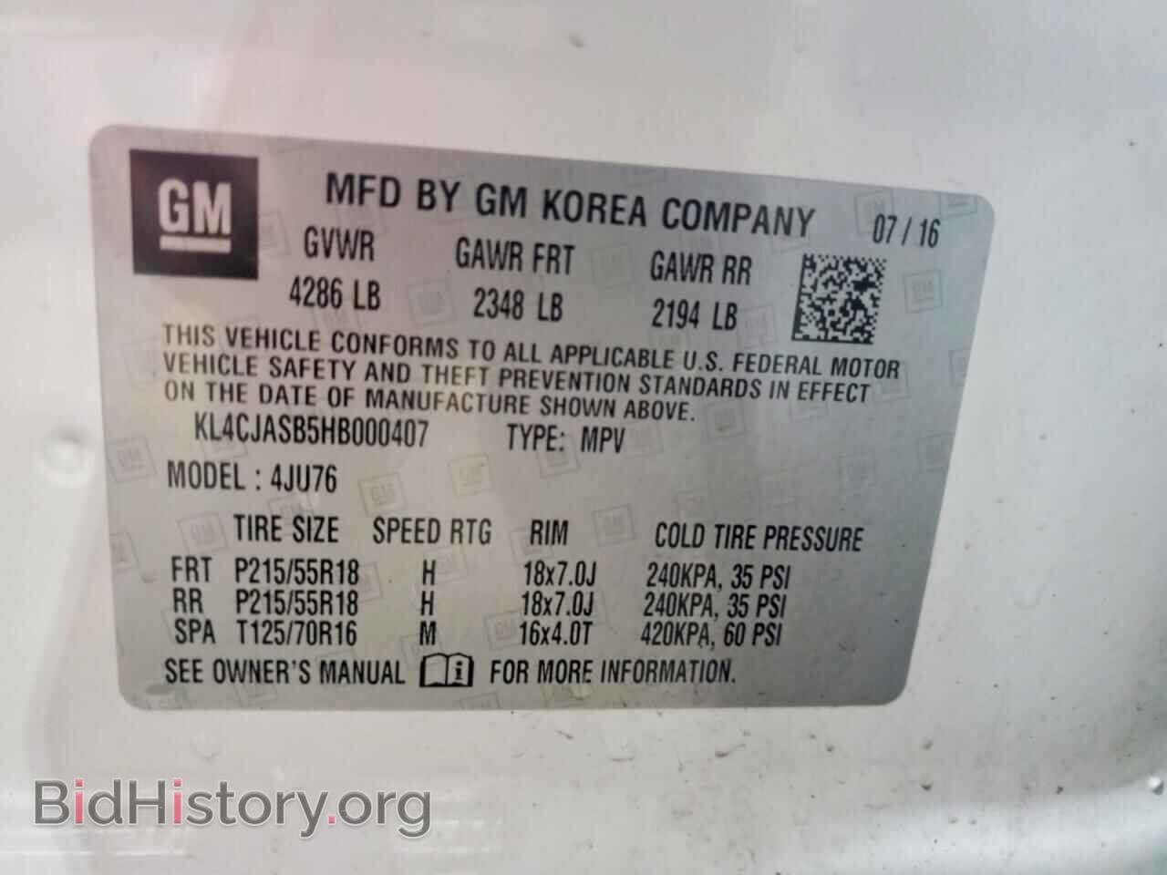 2017 BUICK ENCORE - VIN: KL4CJASB5HB000407 - Photo 13