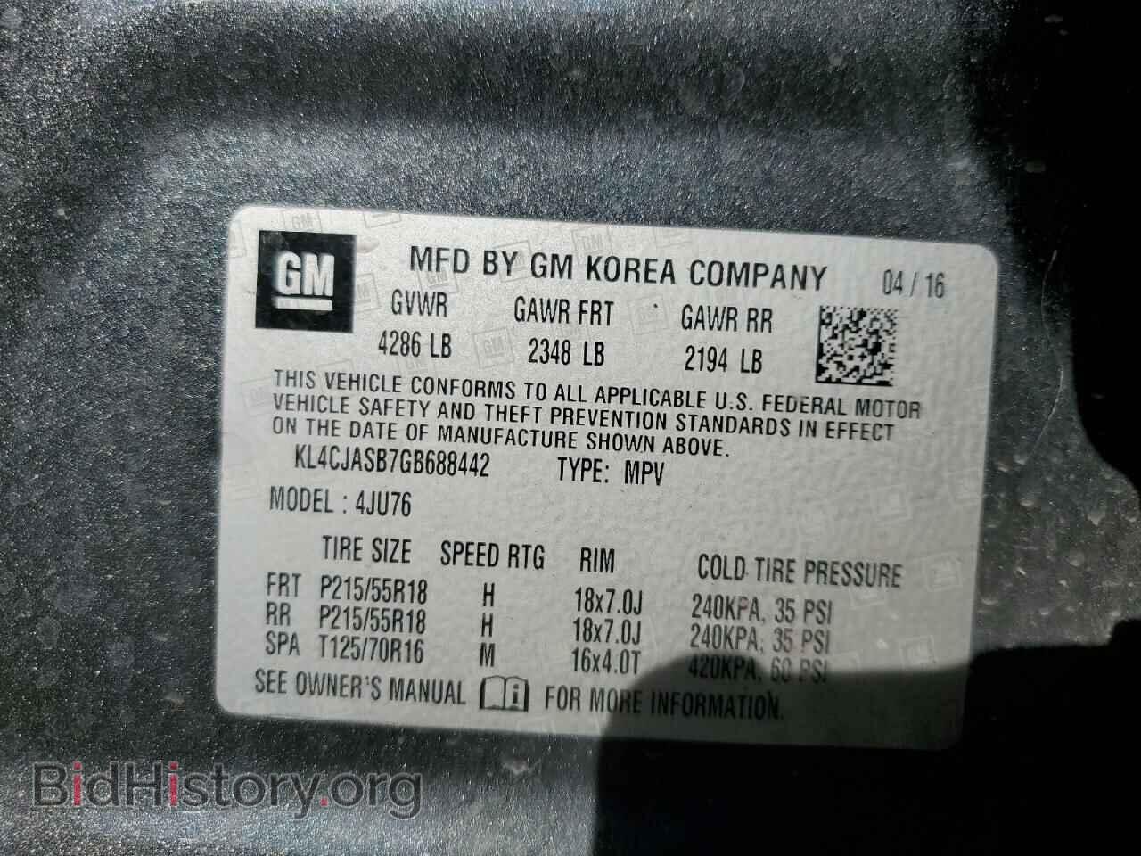 2016 BUICK ENCORE - VIN: KL4CJASB7GB688442 - Photo 13