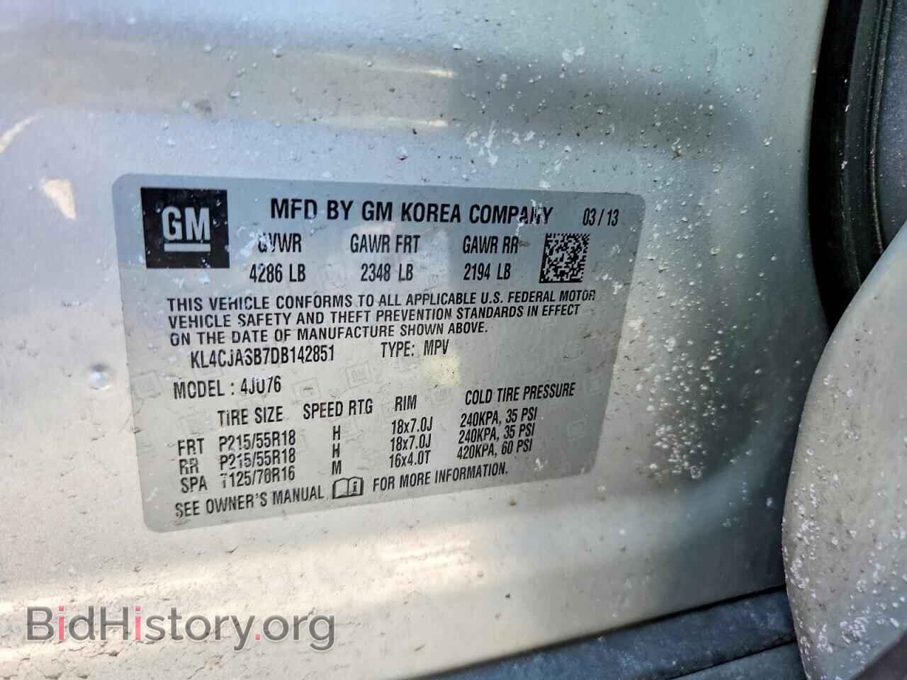 2013 BUICK ENCORE - VIN: KL4CJASB7DB142851 - Photo 13