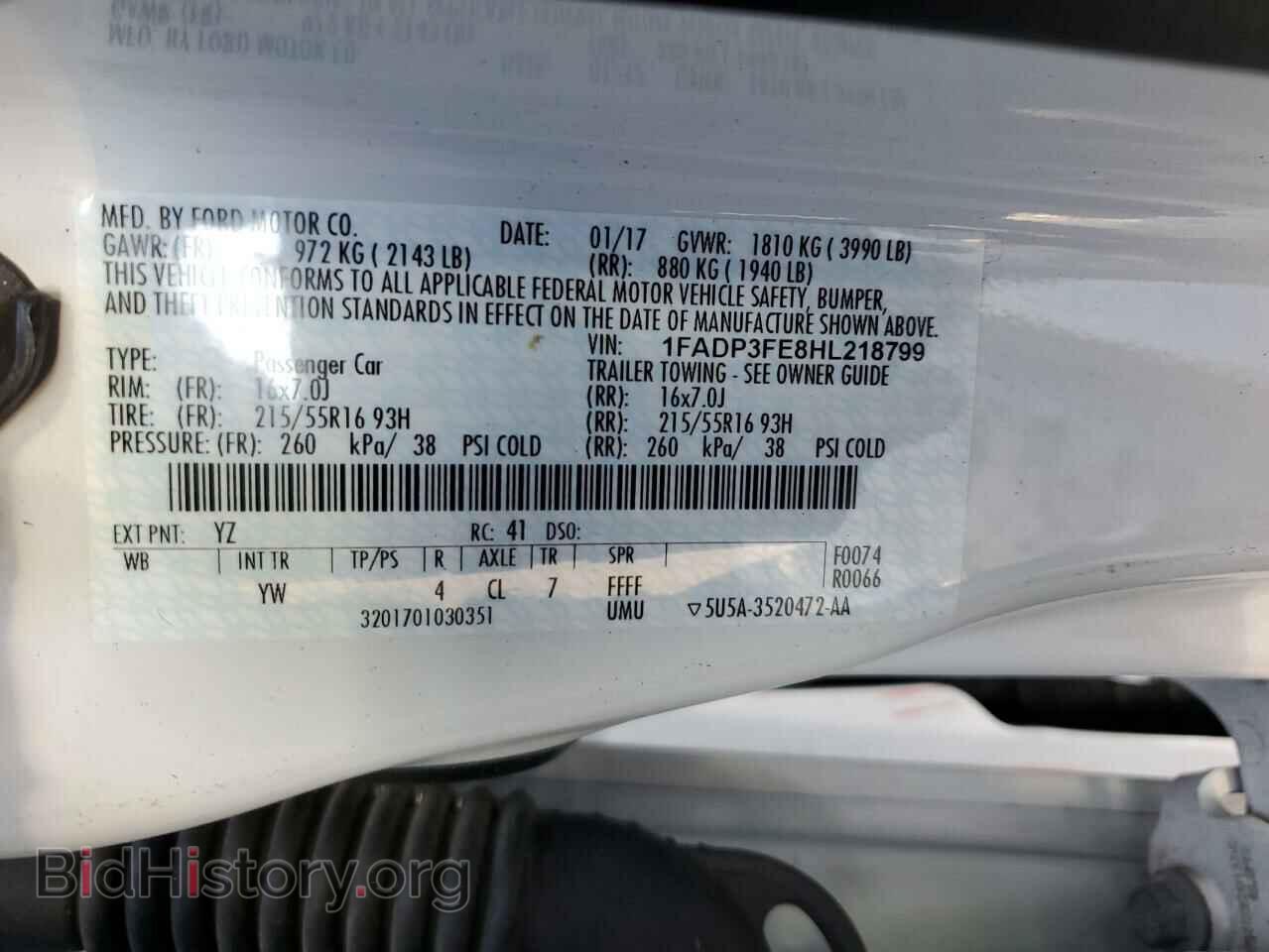 2017 FORD FOCUS - VIN: 1FADP3FE8HL218799 - Photo 12