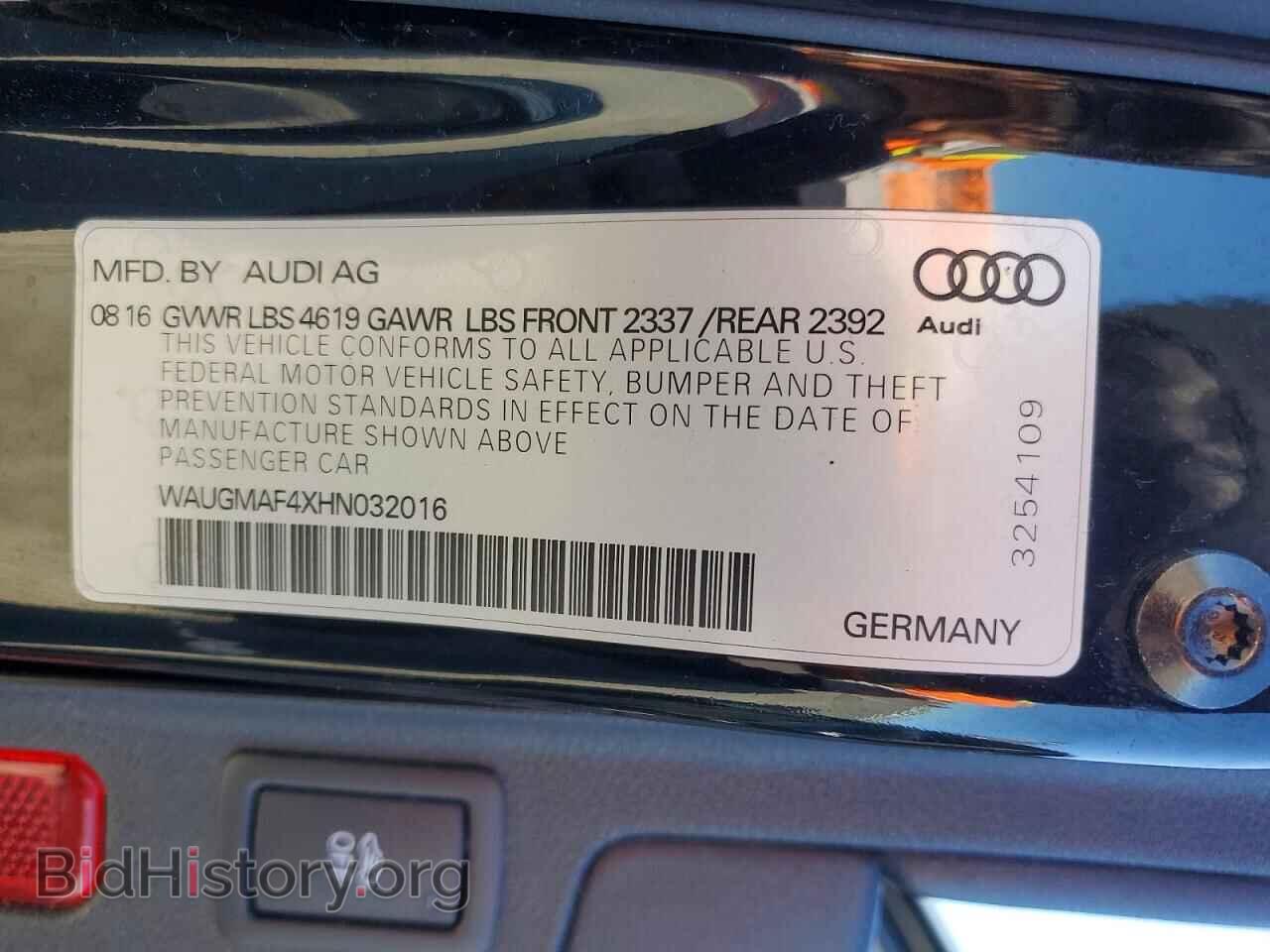 2017 AUDI A4 - VIN: WAUGMAF4XHN032016 - Фото 12