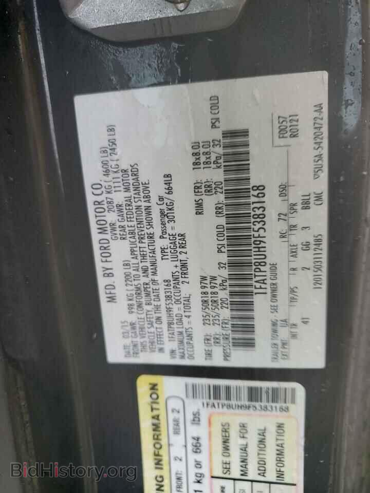 2015 FORD ALL Models - VIN: 1FATP8UH9F5383168 - Photo 12