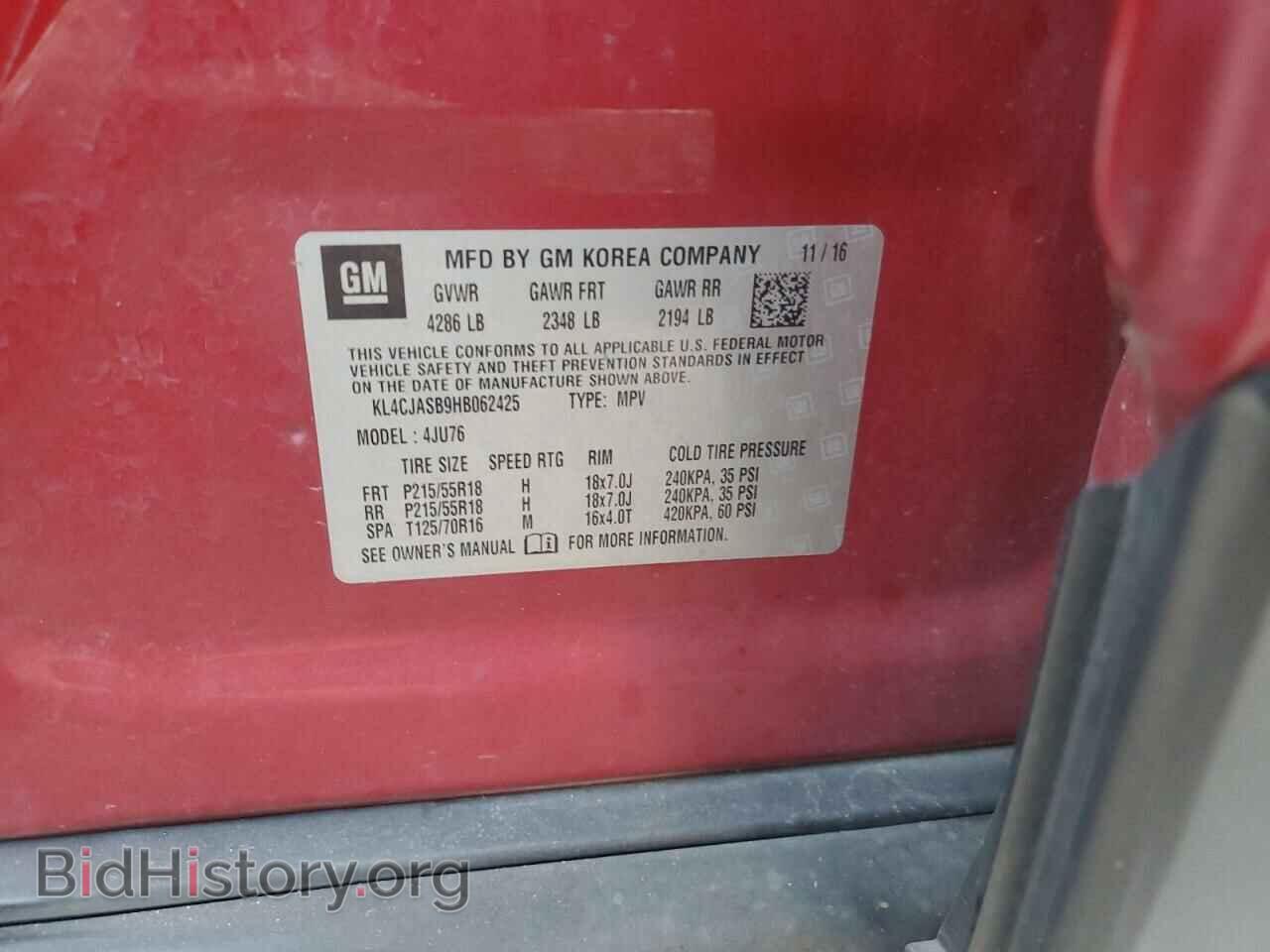 2017 BUICK ENCORE - VIN: KL4CJASB9HB062425 - Фото 13