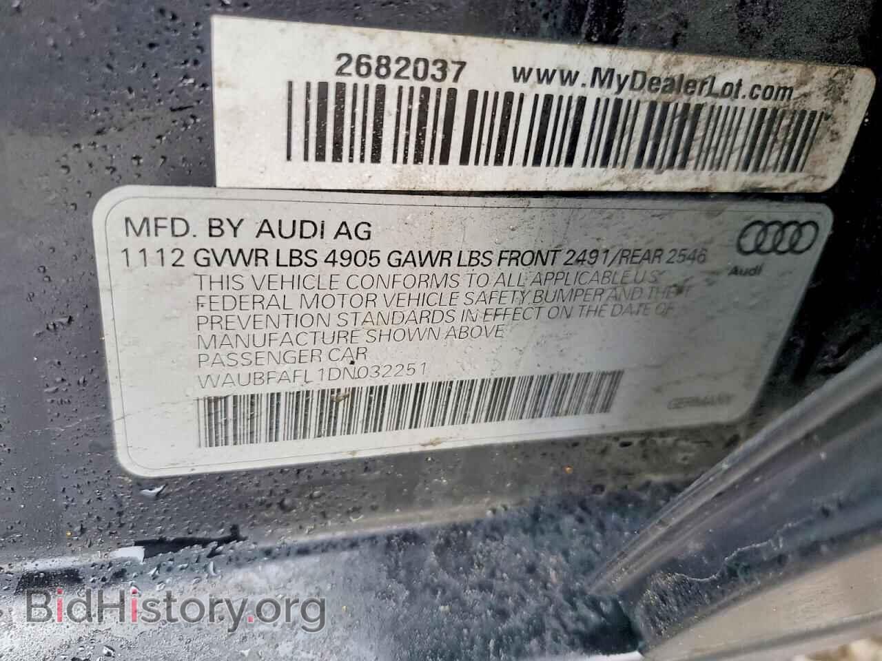 2013 AUDI A4 - VIN: WAUBFAFL1DN032251 - Фото 12