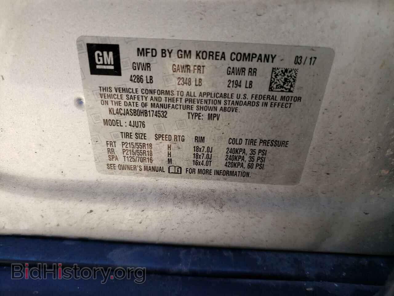 2017 BUICK ENCORE - VIN: KL4CJASB0HB174532 - Фото 12