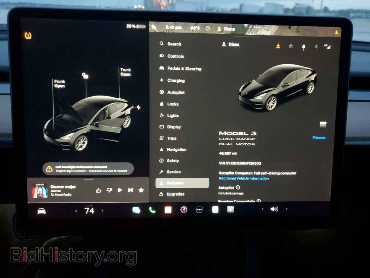2022 TESLA MODEL 3 - VIN: 5YJ3E1EB8NF126503 - Фото 9