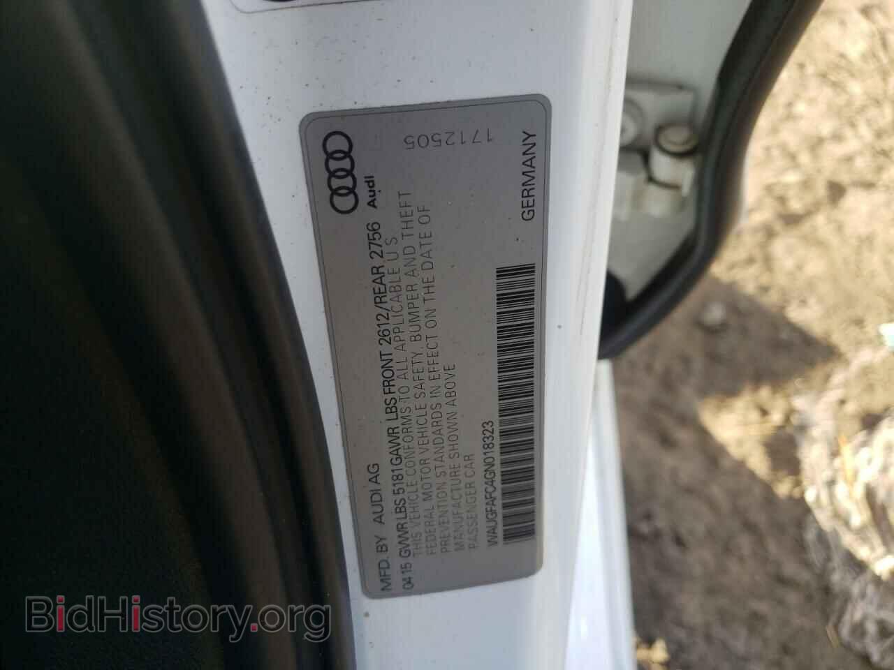 2016 AUDI A6 - VIN: WAUGFAFC4GN018323 - Фото 12