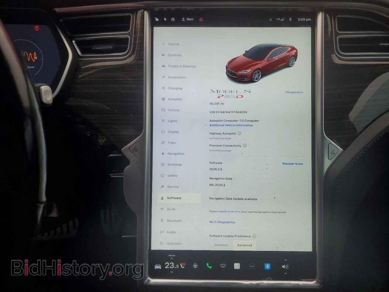 2015 TESLA MODEL S - VIN: 5YJSA1H47FF084055 - Photo 9