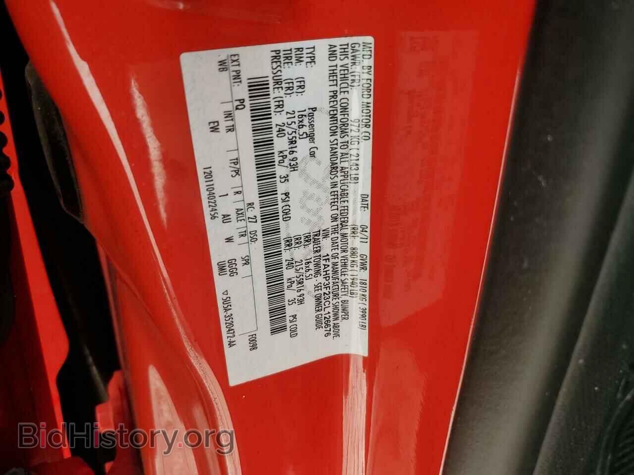 2012 FORD FOCUS - VIN: 1FAHP3F23CL126676 - Фото 12