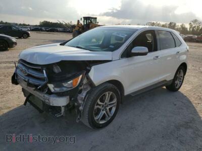 2015 Ford EDGE Titanium, белый — VIN 2FMTK3K97FBB35807, Copart