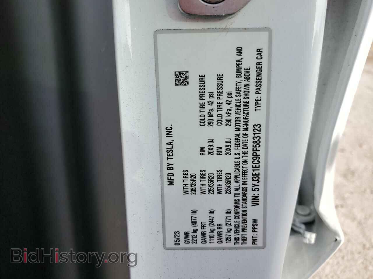 2023 TESLA MODEL 3 - VIN: 5YJ3E1EC9PF583123 - Фото 12