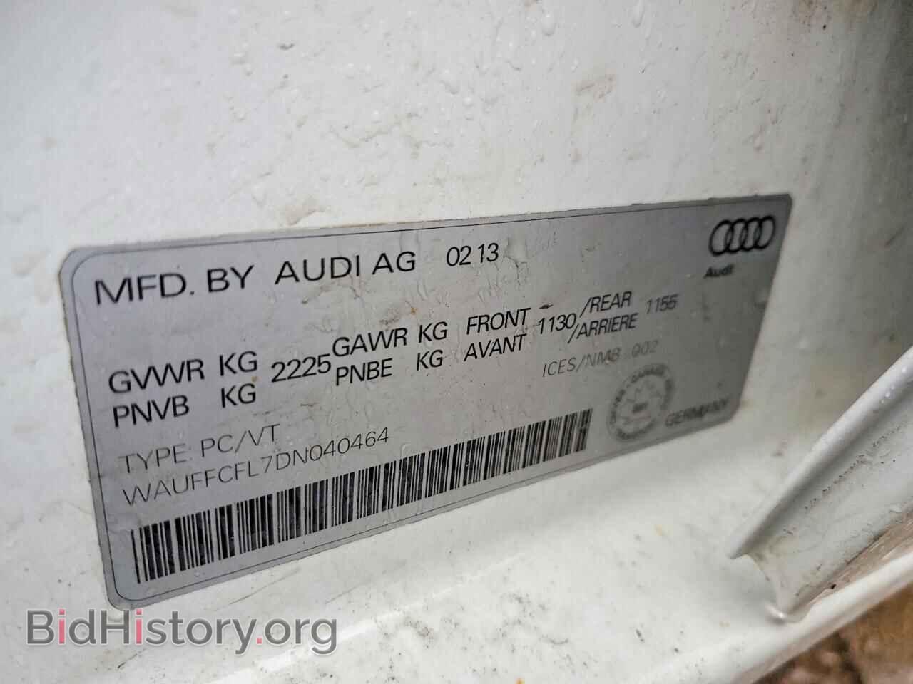 2013 AUDI A4 - VIN: WAUFFCFL7DN040464 - Фото 12
