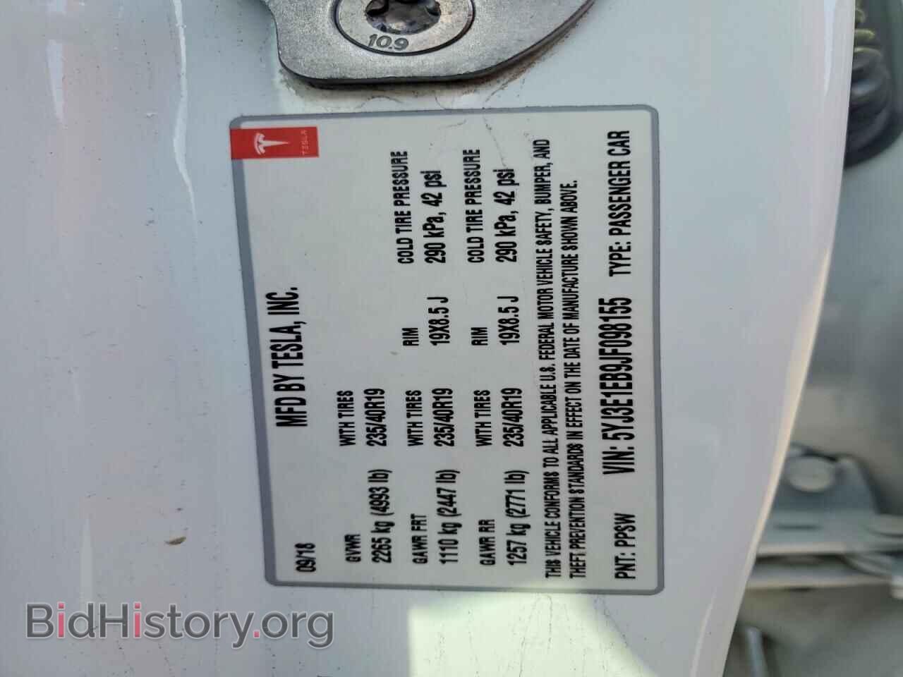 2018 TESLA MODEL 3 - VIN: 5YJ3E1EB9JF098155 - Photo 12