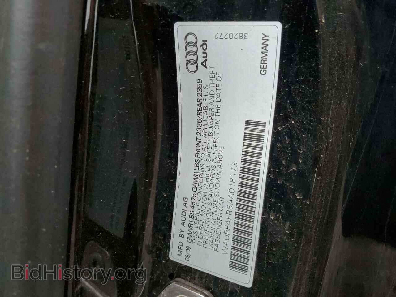 2010 AUDI A5 - VIN: WAURFAFR6AA018173 - Фото 12
