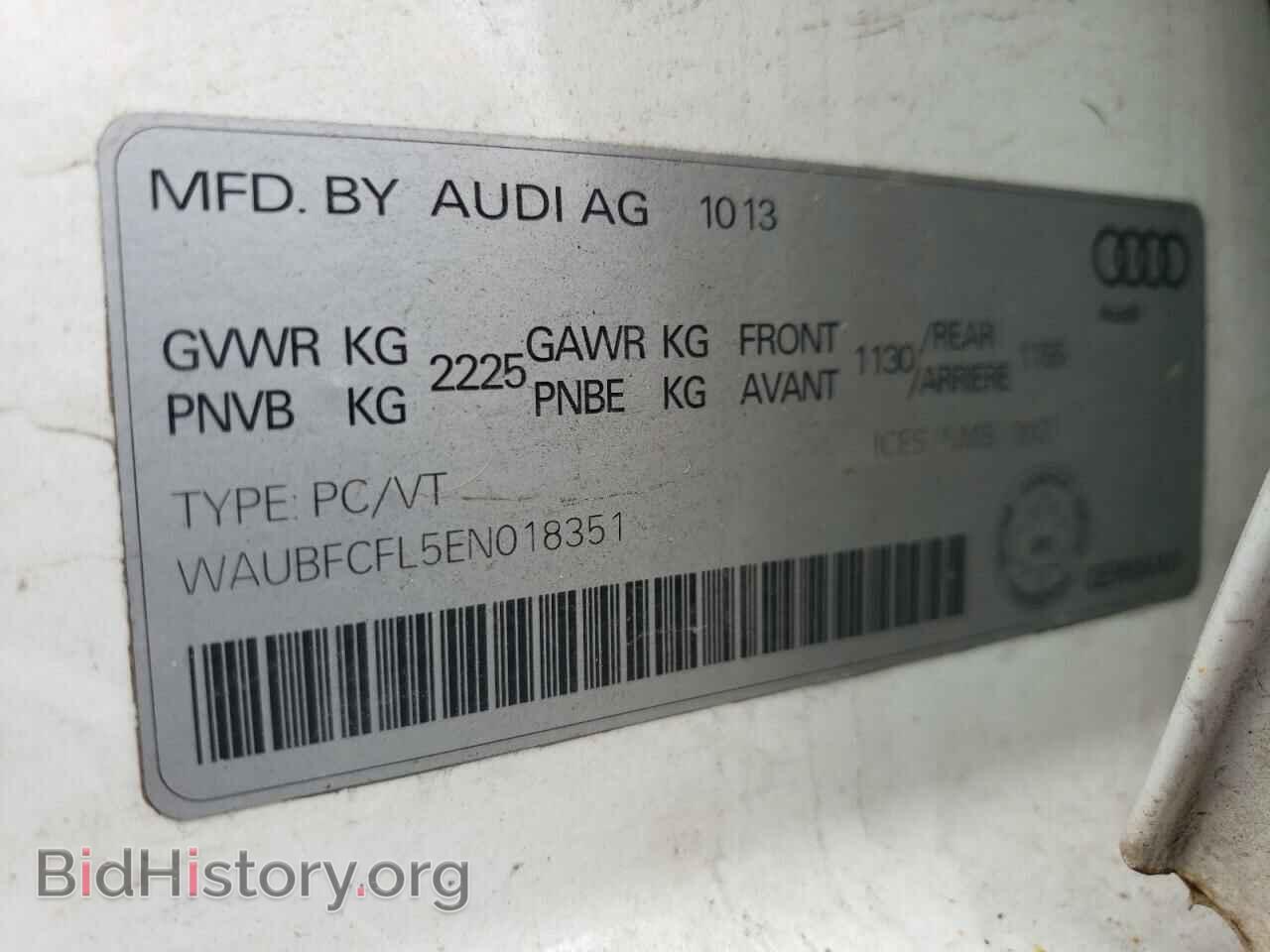 2014 AUDI A4 - VIN: WAUBFCFL5EN018351 - Фото 12