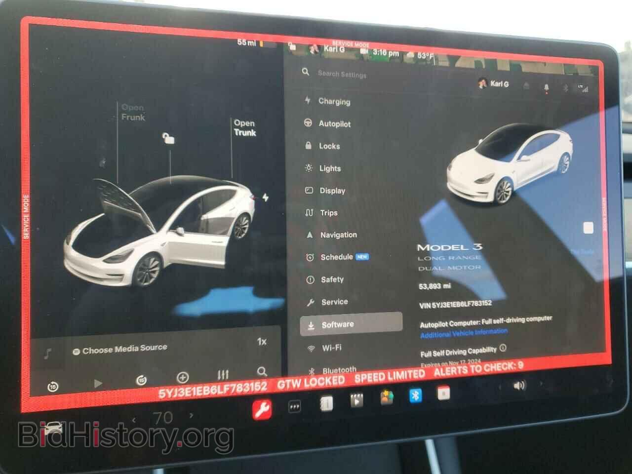 2020 TESLA MODEL 3 - VIN: 5YJ3E1EB6LF783152 - Фото 9