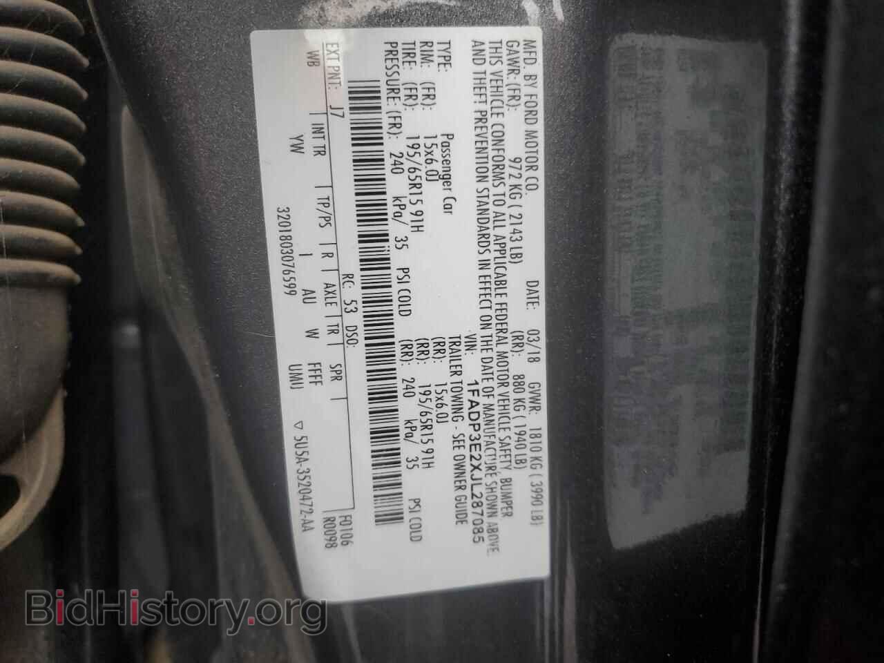2018 FORD FOCUS - VIN: 1FADP3E2XJL287085 - Фото 12
