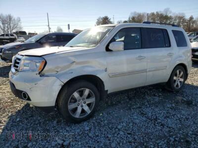2014 Honda PILOT Touring, белый — VIN 5FNYF3H90EB015077, Copart