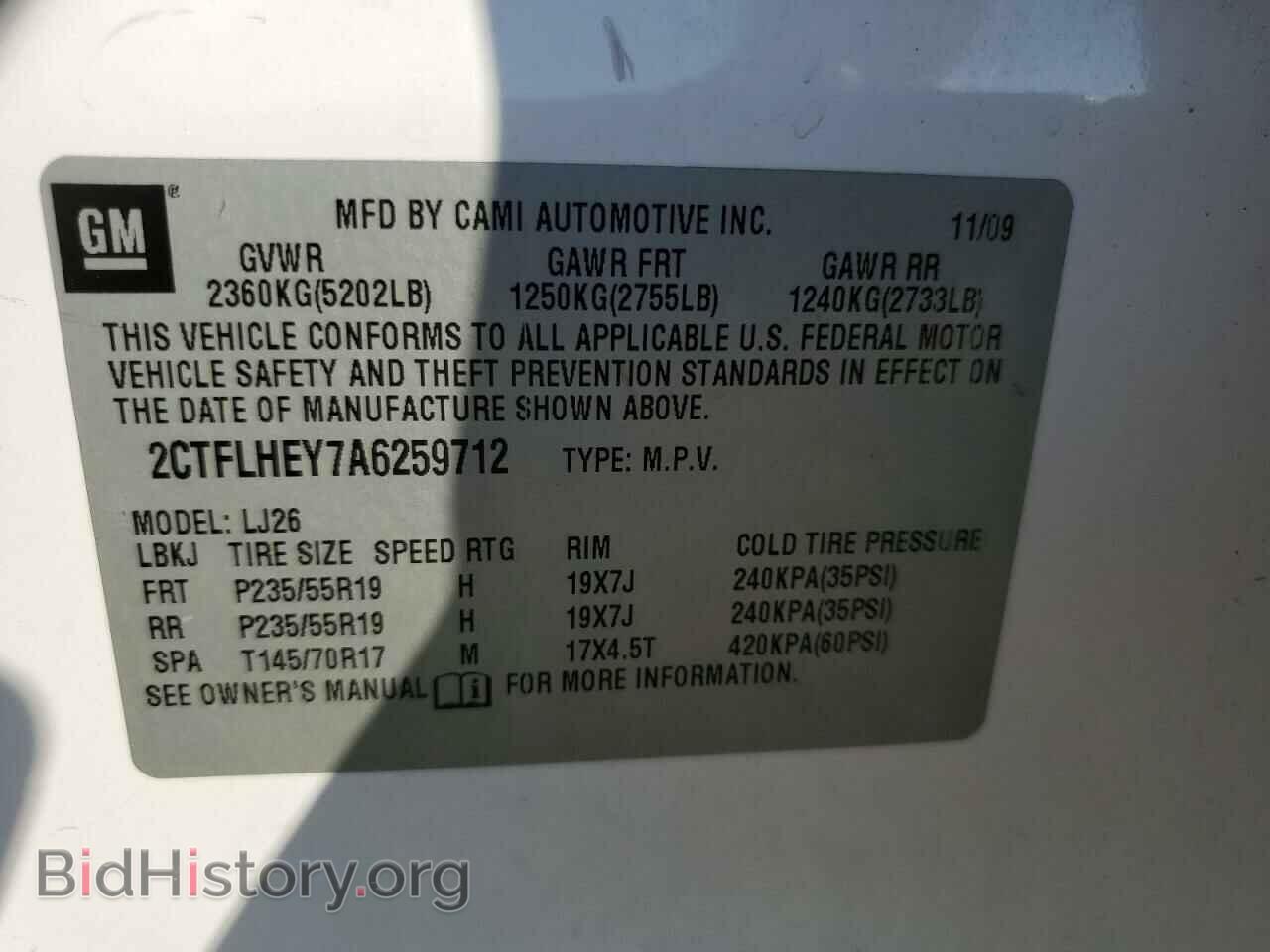 2010 GMC TERRAIN - VIN: 2CTFLHEY7A6259712 - Photo 14