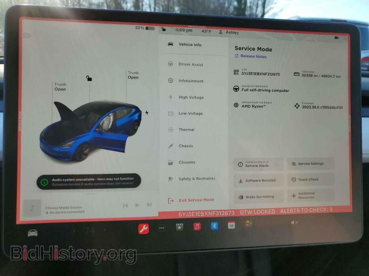 2022 TESLA MODEL 3 - VIN: 5YJ3E1EBXNF312673 - Photo 9