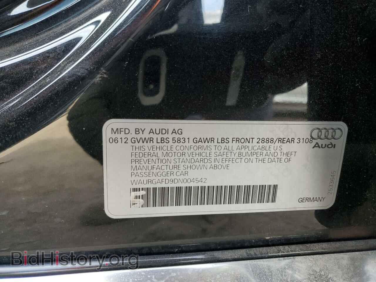 2013 AUDI A8 - VIN: WAURGAFD9DN004542 - Фото 12