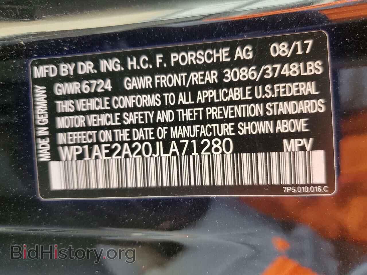 2018 PORSCHE CAYENNE - VIN: WP1AE2A20JLA71280 - Фото 12