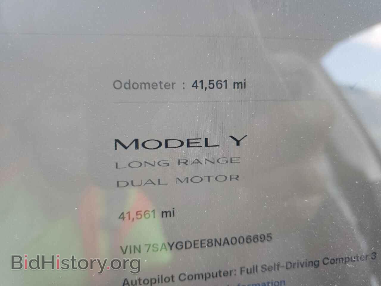 2022 TESLA MODEL Y - VIN: 7SAYGDEE8NA006695 - Фото 9