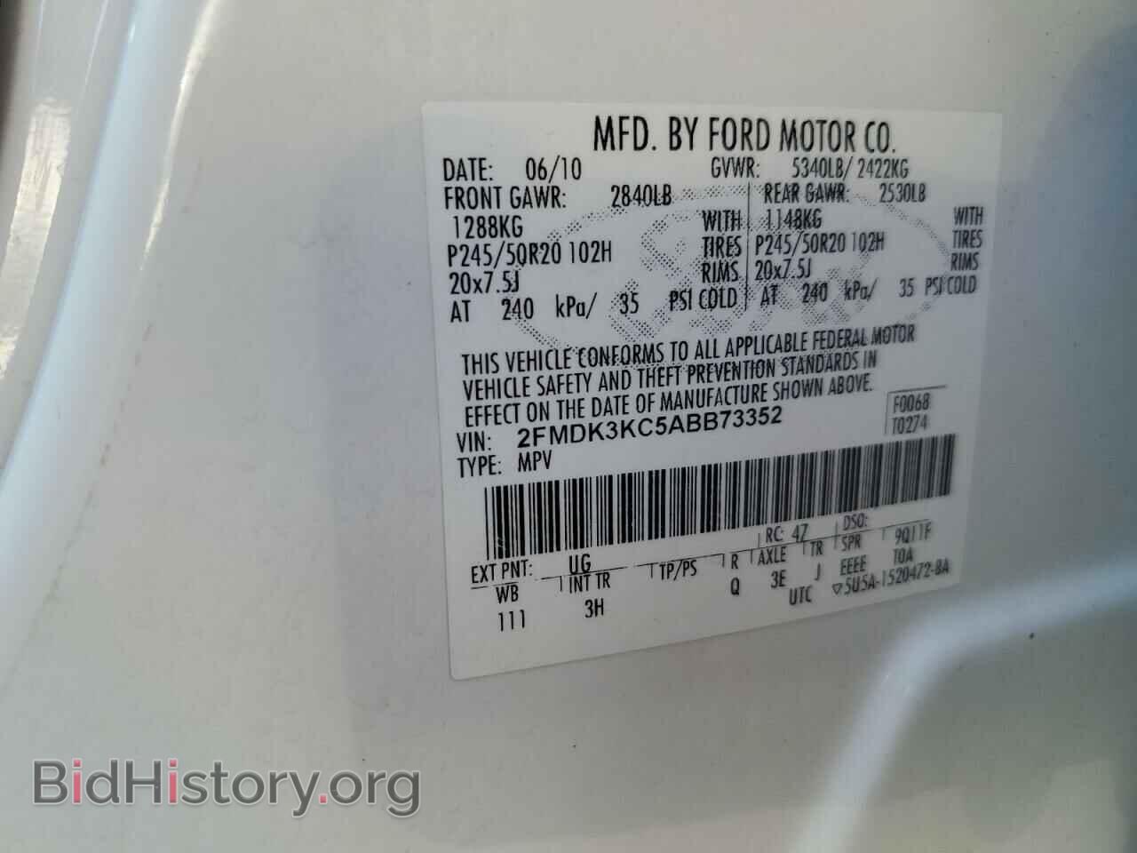 2010 FORD EDGE - VIN: 2FMDK3KC5ABB73352 - Photo 13