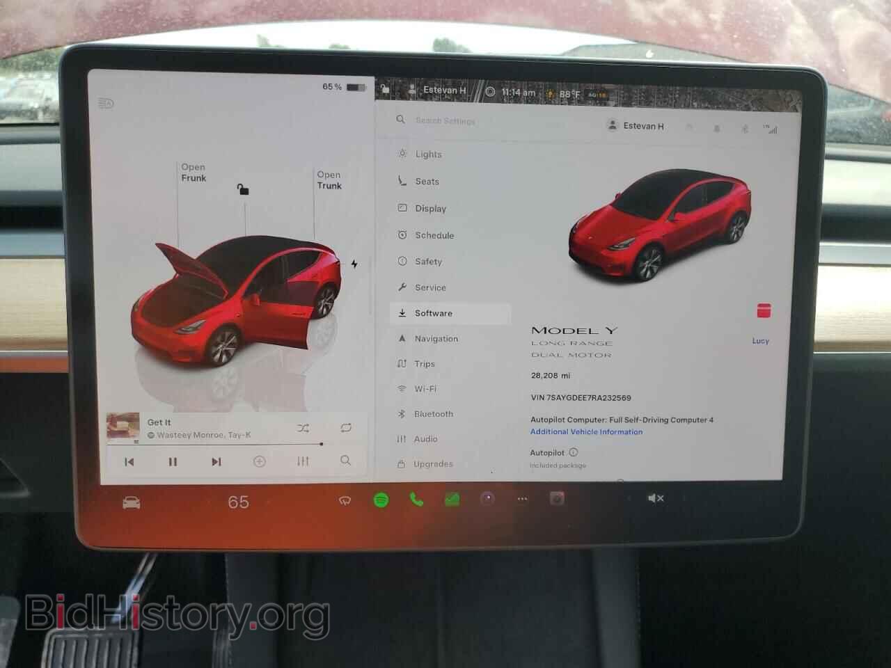 2024 TESLA MODEL Y - VIN: 7SAYGDEE7RA232569 - Фото 9