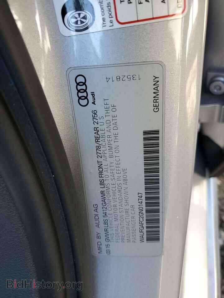 2016 AUDI A6 - VIN: WAUFGAFC2GN014747 - Фото 12