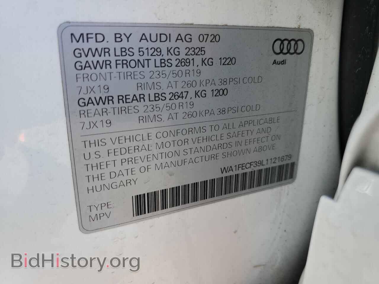 2020 AUDI Q3 - VIN: WA1FECF39L1121679 - Фото 13