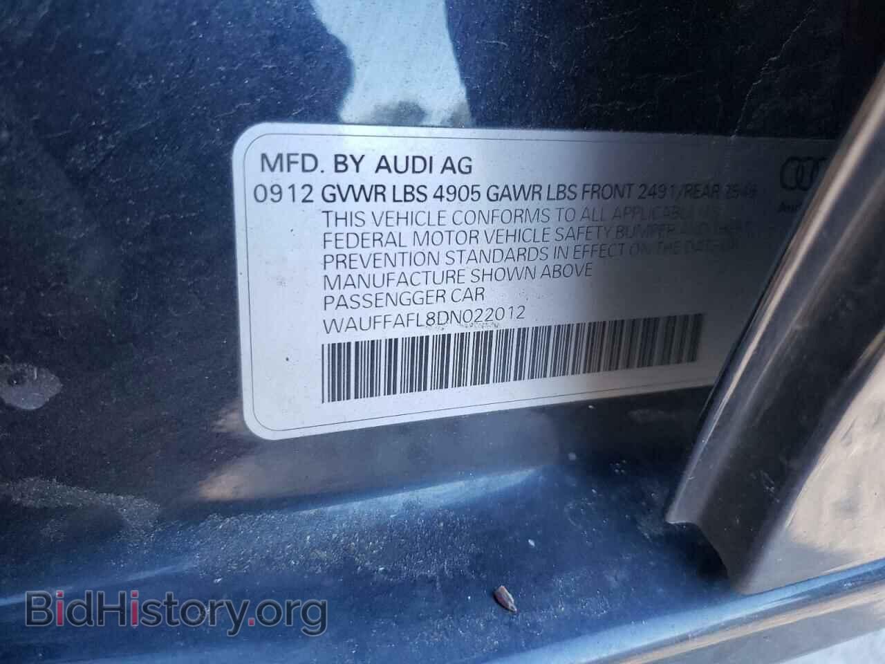 2013 AUDI A4 - VIN: WAUFFAFL8DN022012 - Фото 12