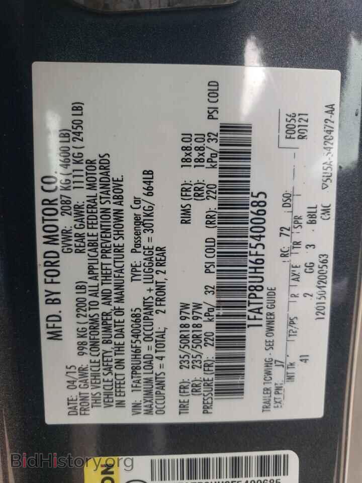2015 FORD ALL Models - VIN: 1FATP8UH6F5400685 - Photo 13