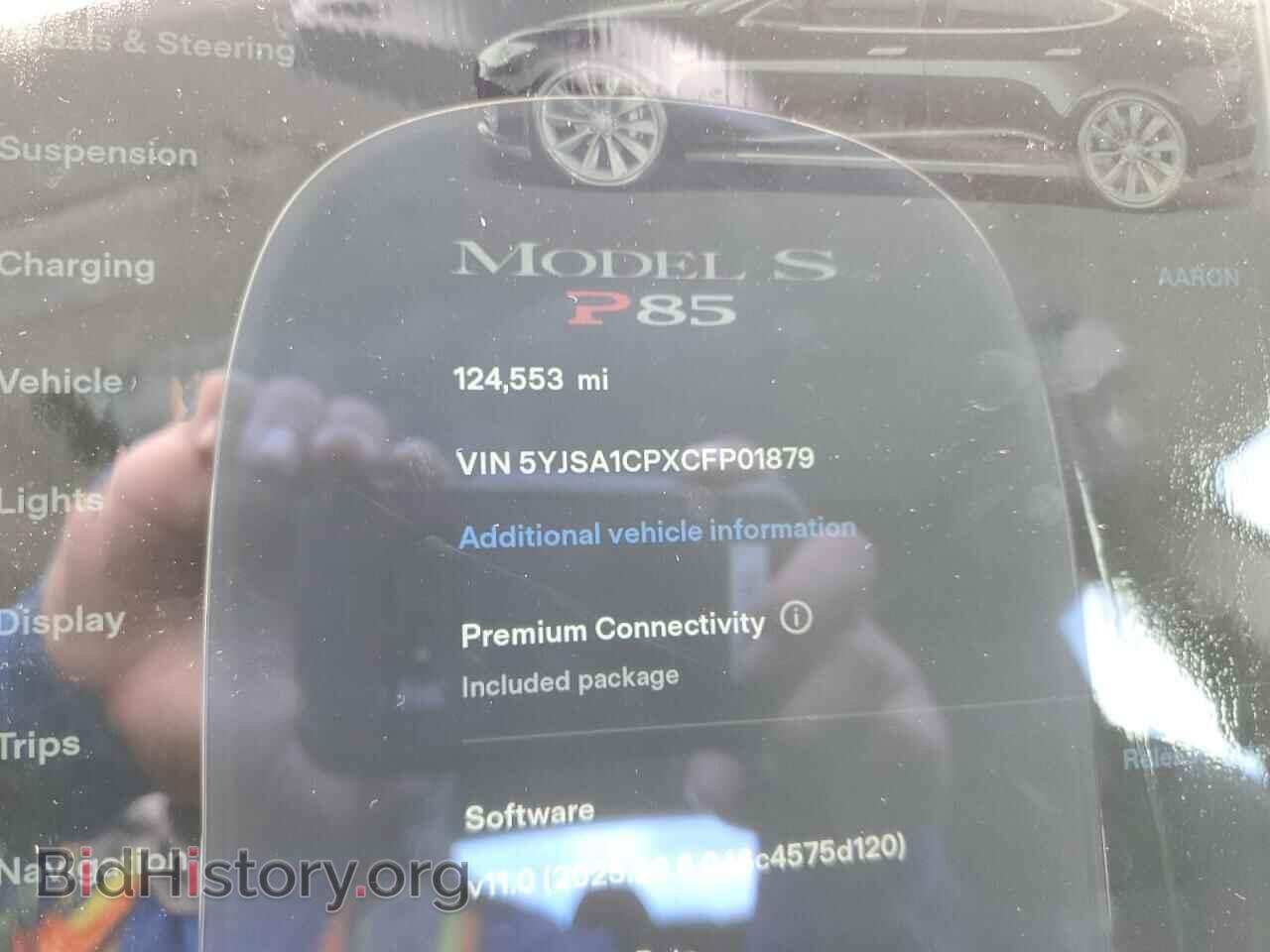 2012 TESLA MODEL S - VIN: 5YJSA1CPXCFP01879 - Фото 9