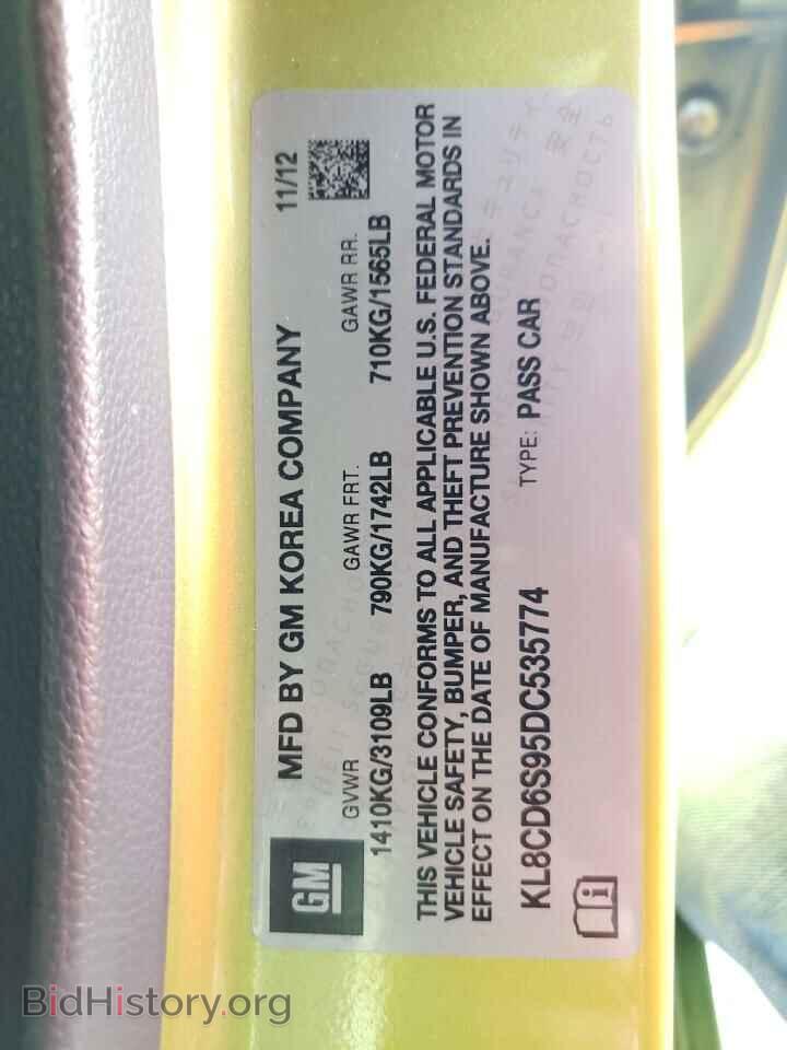 2013 CHEVROLET SPARK - VIN: KL8CD6S95DC535774 - Фото 12