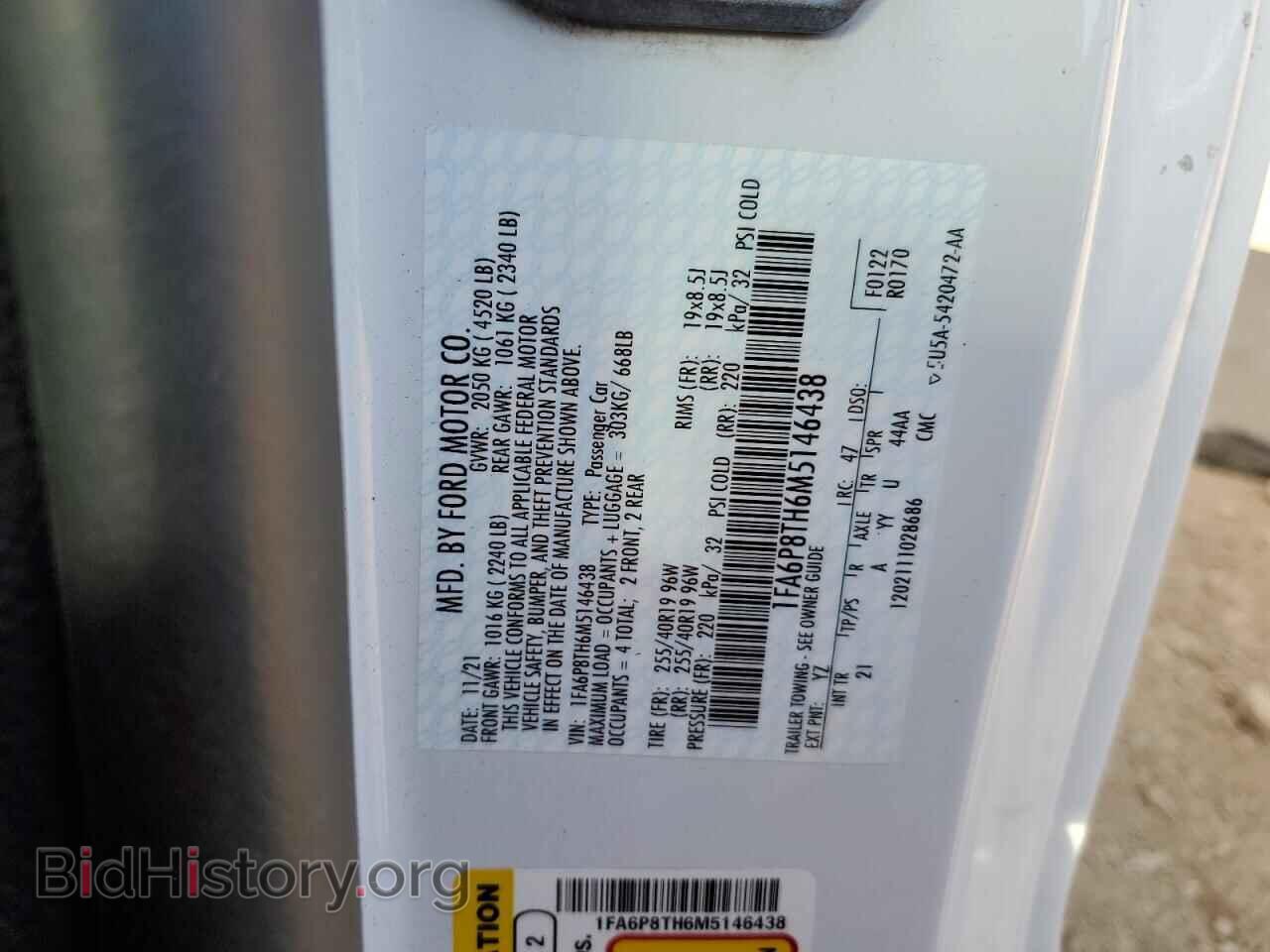 2021 FORD ALL Models - VIN: 1FA6P8TH6M5146438 - Photo 12
