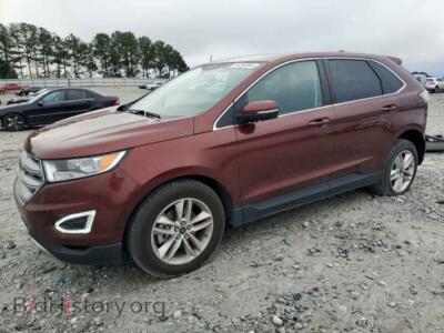 2015 Ford EDGE SEL, темно-бордовый — VIN 2FMTK3J90FBB11222, Copart