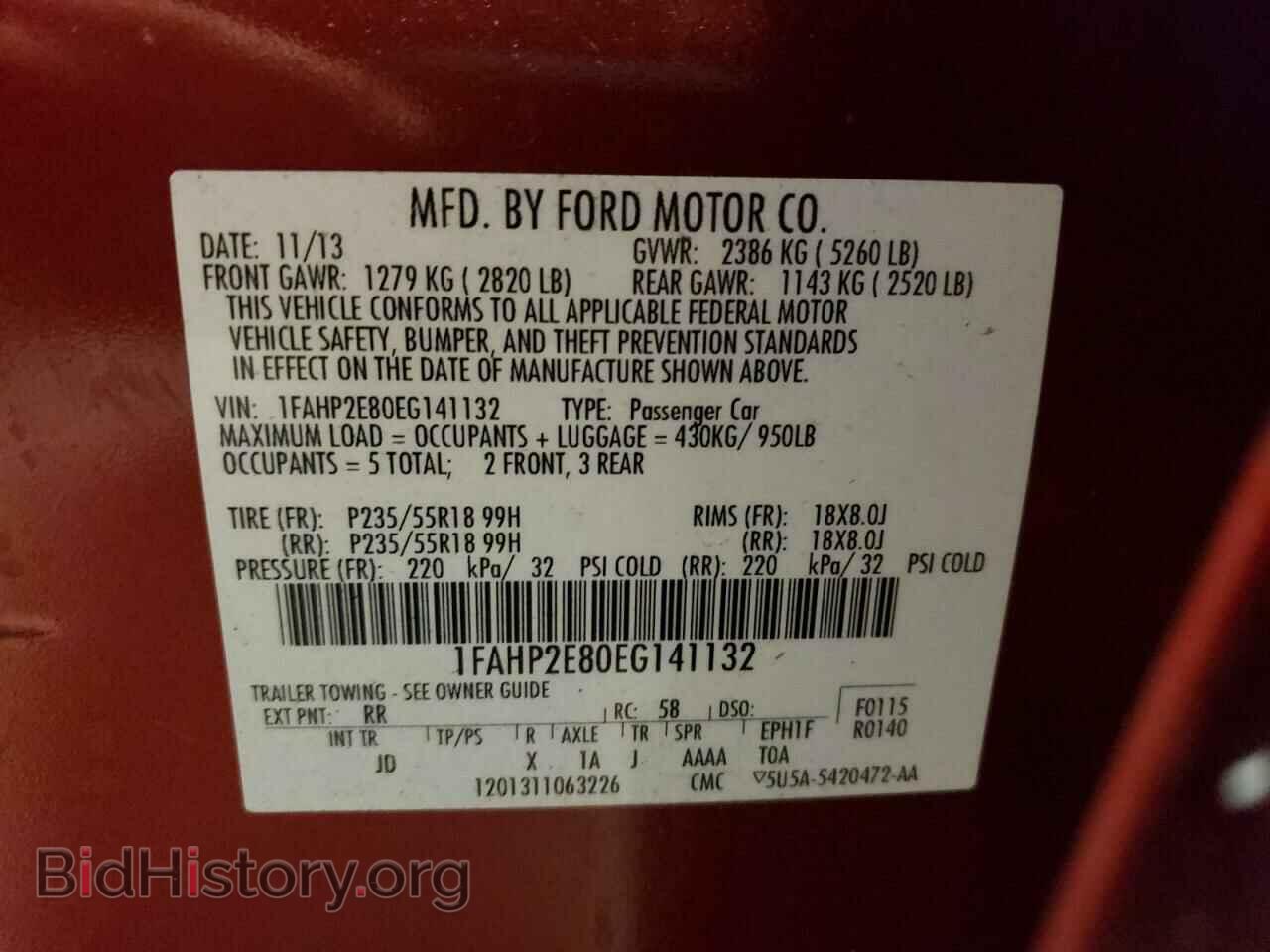 2014 FORD TAURUS - VIN: 1FAHP2E80EG141132 - Photo 12