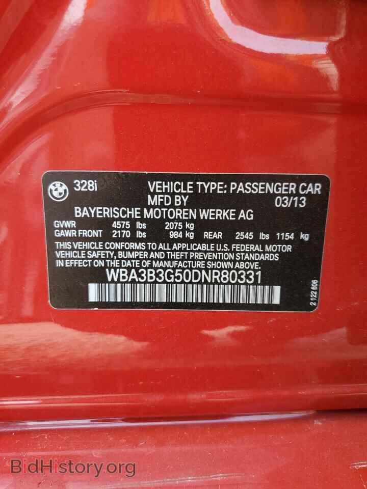 2013 BMW 3 SERIES - VIN: WBA3B3G50DNR80331 - Фото 12