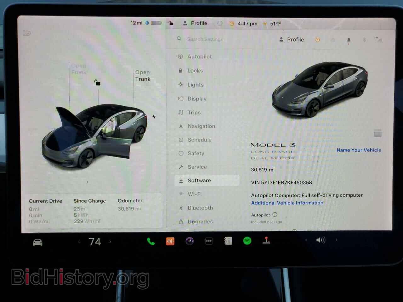 2019 TESLA MODEL 3 - VIN: 5YJ3E1EB7KF450358 - Photo 9