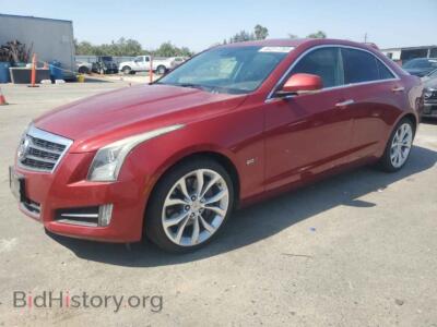 2014 Cadillac ATS Performance, красный — VIN 1G6AC5SX4E0155728, Copart
