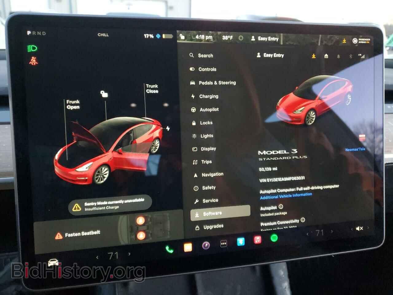 2021 TESLA MODEL 3 - VIN: 5YJ3E1EA9MF063031 - Фото 9
