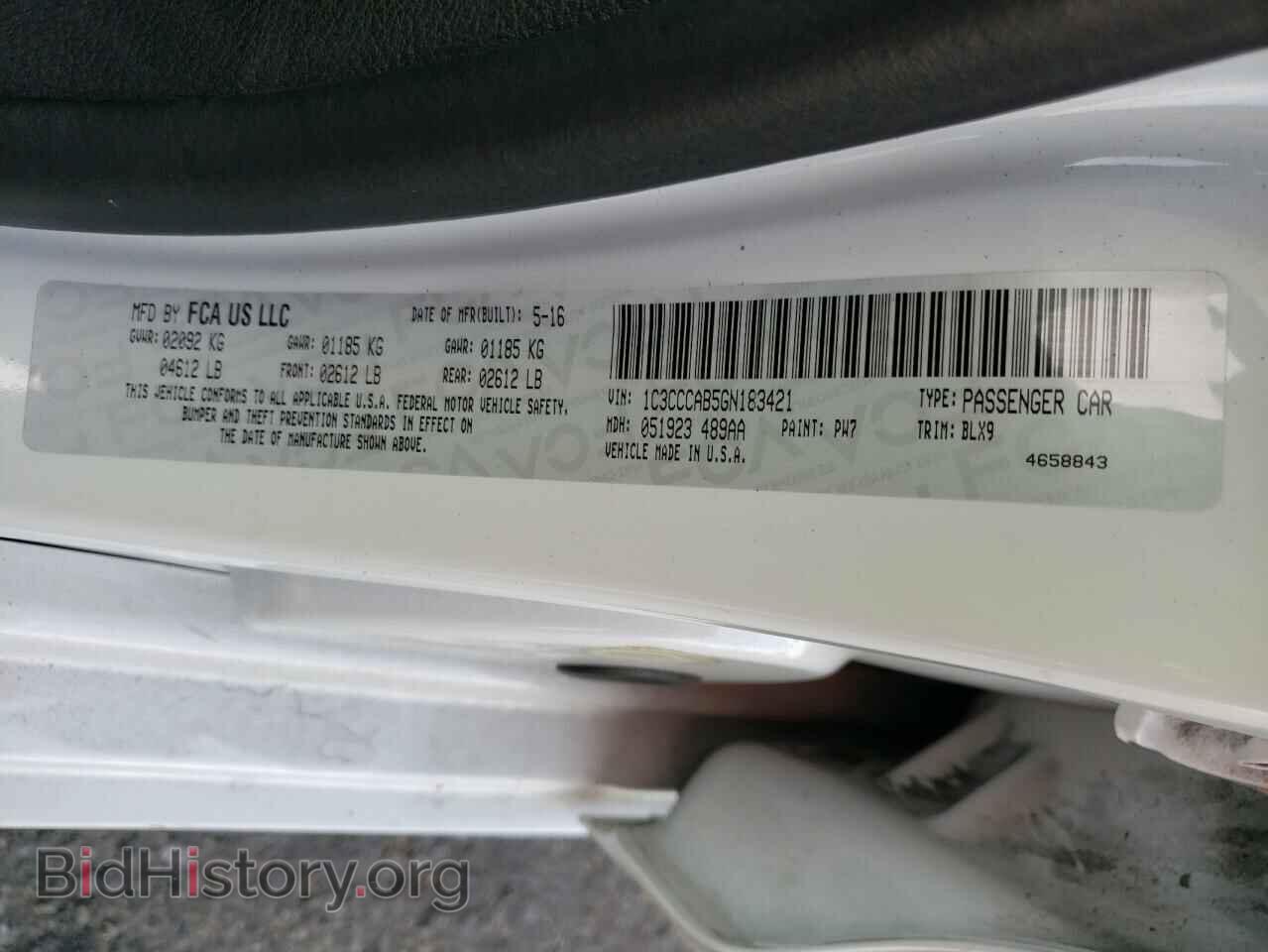 2016 CHRYSLER 200 - VIN: 1C3CCCAB5GN183421 - Фото 12