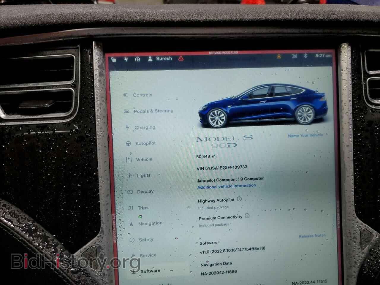 2015 TESLA MODEL S - VIN: 5YJSA1E25FF109733 - Фото 9