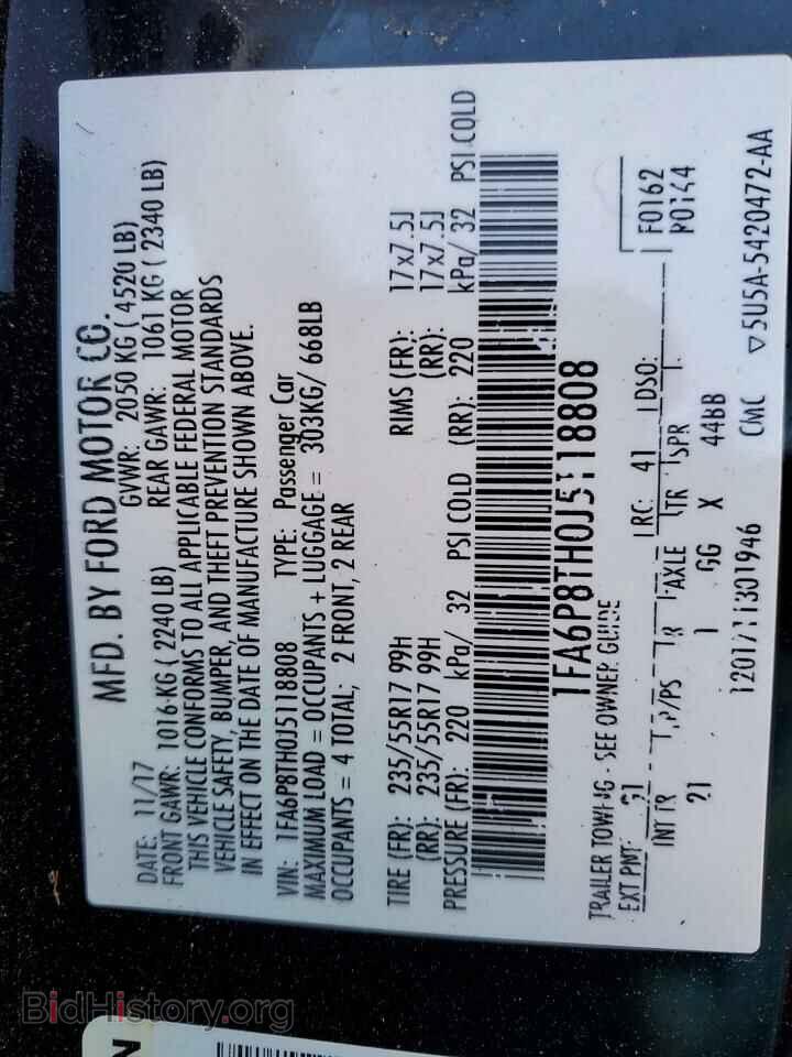 2018 FORD ALL Models - VIN: 1FA6P8TH0J5118808 - Photo 13