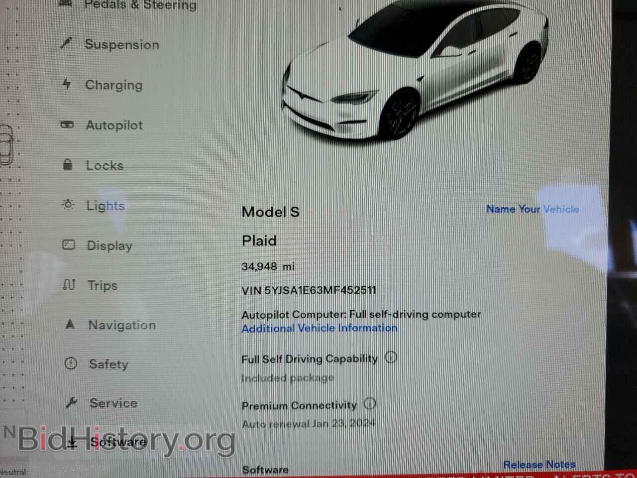 2021 TESLA MODEL S - VIN: 5YJSA1E63MF452511 - Photo 9
