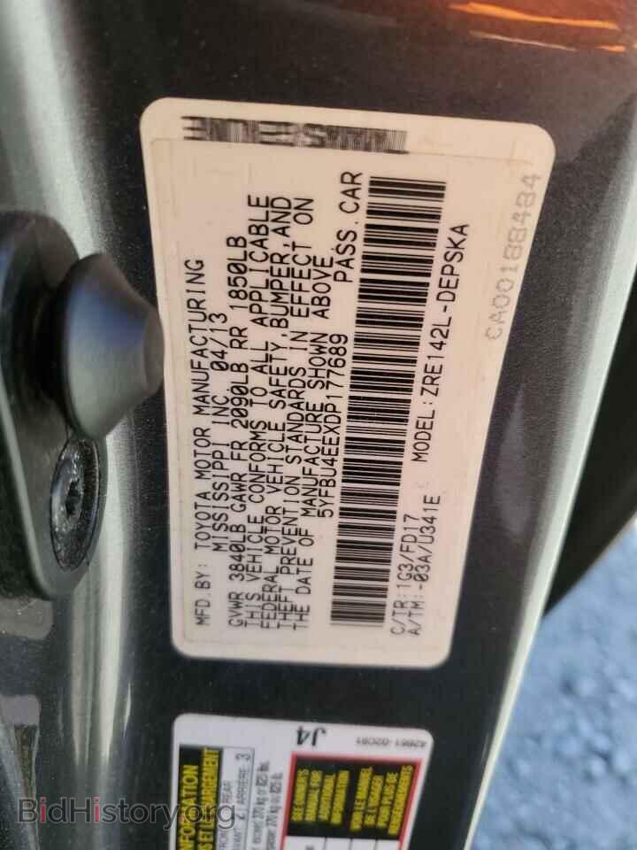 2013 TOYOTA COROLLA - VIN: 5YFBU4EEXDP177689 - Фото 12